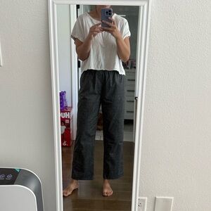 H&M Gray Plaid Crop Pants